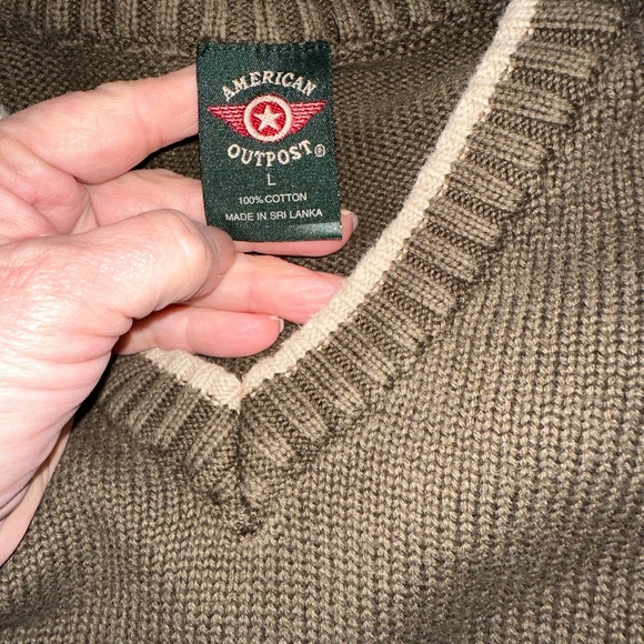 Mens L (XL too) COTTON SWEATER VINTAGE 90s - Picture 4 of 7